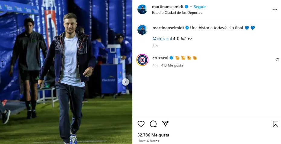 Publicación de Martín Anselmi en Instagram