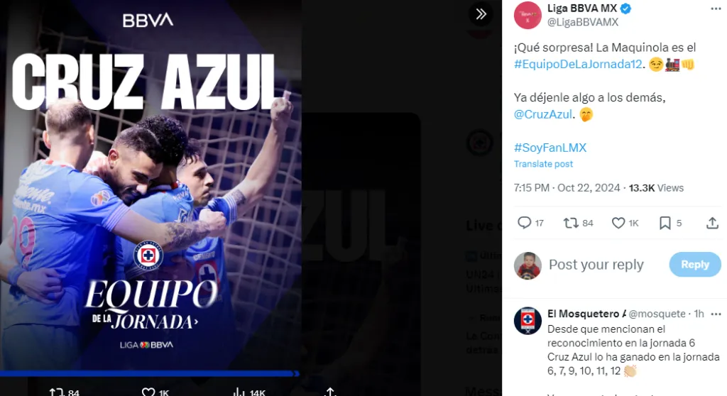 Publicación de la Liga MX