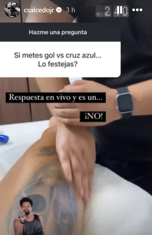 Respuesta de Carlos Salcedo en Instagram