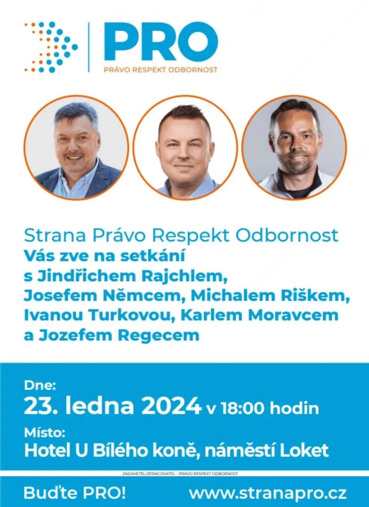 Poster oficial con Josef Nemec en política.