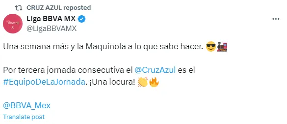 Publicación de la Liga MX