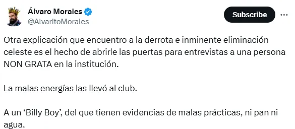 Publicación de Álvaro Morales