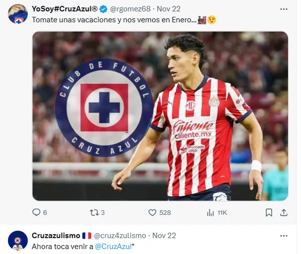 Comentarios de la afición en X