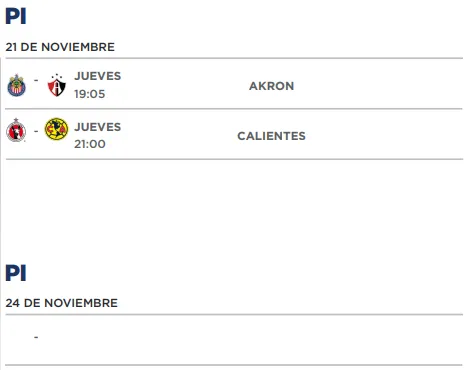 Así es el calendario del Play In del Apertura 2024. (Liga MX Oficial)