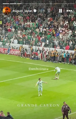 Publicación de Miguel Layún en IG