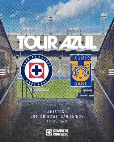 Cruz Azul vs. Tigres en Estados UNidos