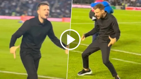 El efusivo festejo de Anselmi que se hizo viral.