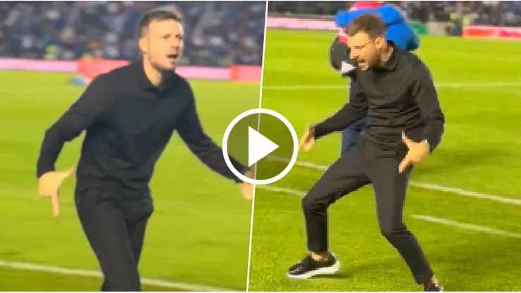 El efusivo festejo de Anselmi que se hizo viral.
