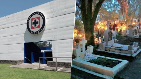 La Noria está construida al lado de un panteón.