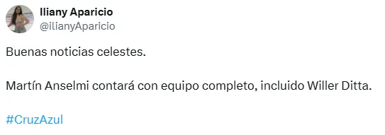 Información de Iliany Aparicio