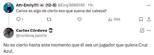 Respuesta de Carlos Córdova en X