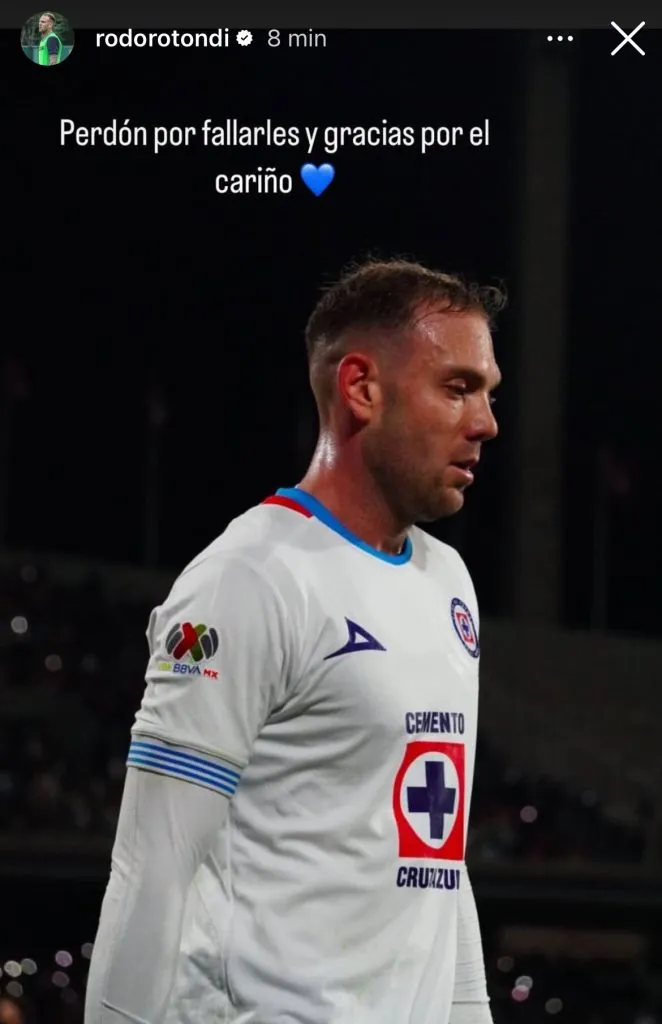 El mensaje de Rotondi para todo Cruz Azul. (@rodorotondi)