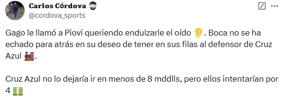 Información de Carlos Córdova