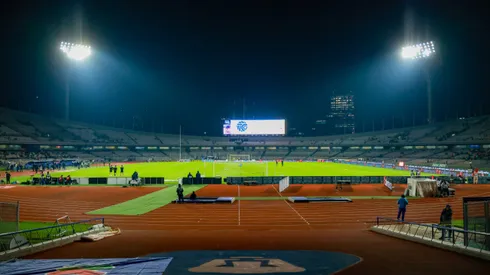Ciudad de México, 5 de noviembre de 2024. Panorámica del estadio, durante el partido correspondiente a la jornada 16 del torneo Apertura 2024 de la Liga BBVA MX, entre los Pumas de la UNAM y los Gallos Blancos del Querétaro, disputado en el estadio Olímpico Universitario. Foto: Imago7/ Eloisa Sánchez