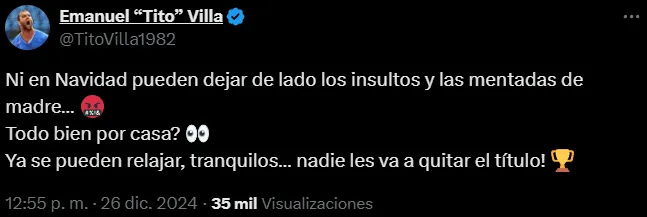 Tito Villa contra los americanistas. @TitoVilla1982