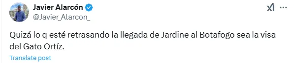 Mensaje de Javier Alarcón