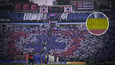 Las tribunas del Estadio Azul ya comenzaron a ser pintadas de amarillo.