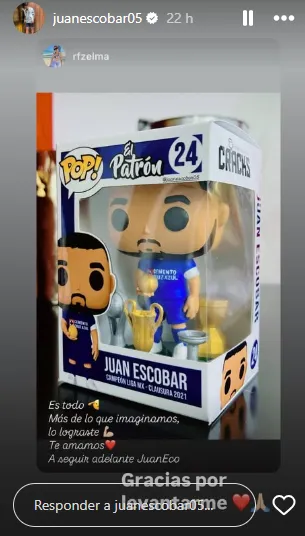 Publicación de la esposa de Juan Escobar