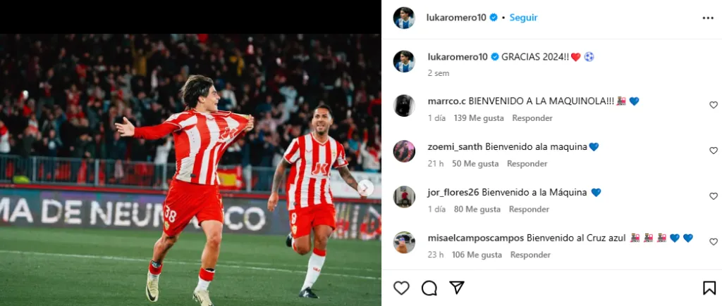 Perfil de Luka Romero en IG