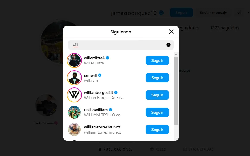 IG de James Rodríguez