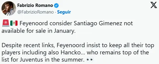 Información de Fabrizio Romano