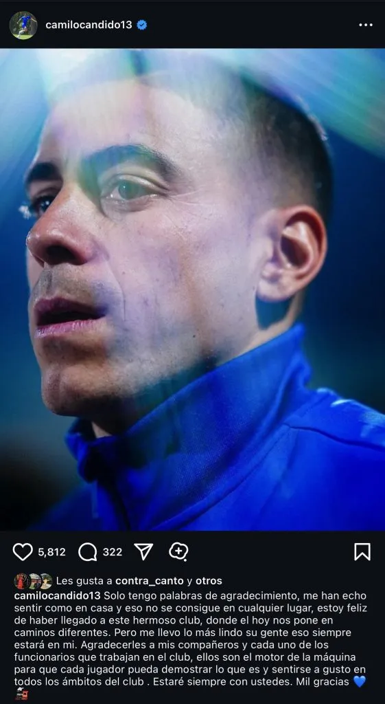 La despedida de Cándido de Cruz Azul. (@camilocandido13)