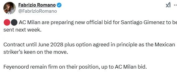 Información de Farbrizio Romano