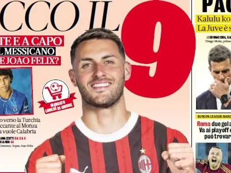 "Aquí está el 9", la histórica portada en Italia con Santi al Milan
