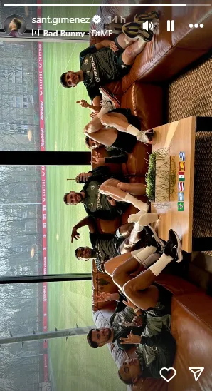 Publicación de Santiago Giménez en IG