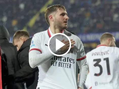 El golazo de Santiago Giménez en su debut en la Serie A con Milan