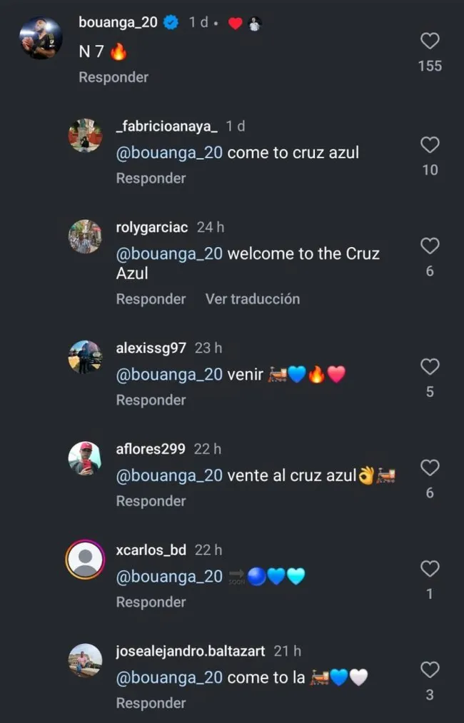 Denis Bouanga apoyó a Mateusz Bogusz y el mundo Cruz Azul le “dio la bienvenida”. (Instagram)