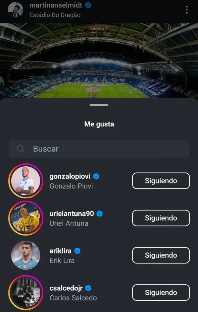 Reacciones de actuales y ex de Cruz Azul a Anselmi en Porto. (Instagram)