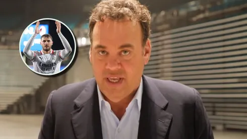 Faitelson no se mostró precisamente contento con el gol de Giménez