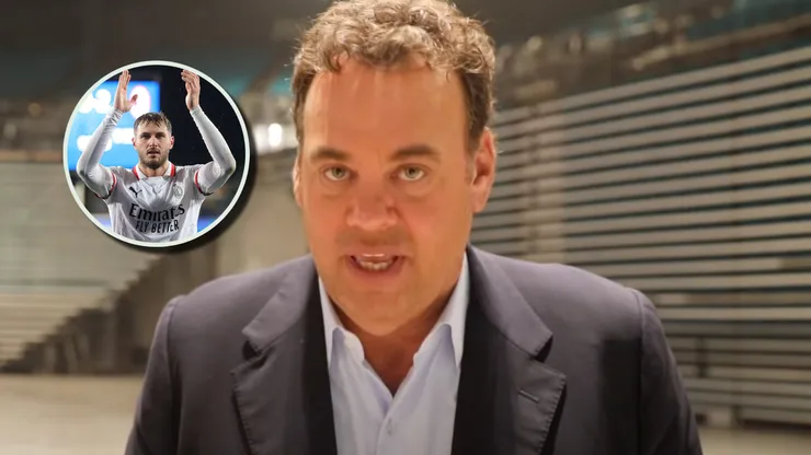 Faitelson no se mostró precisamente contento con el gol de Giménez