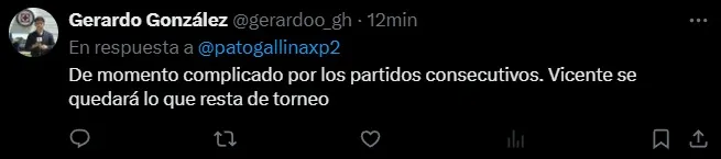 Vicente Sánchez se quedaría a pesar de la derrota. (@gerardoo_gh)