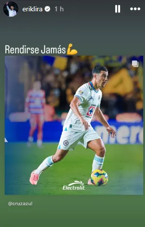 Mensaje de Erik Lira en IG