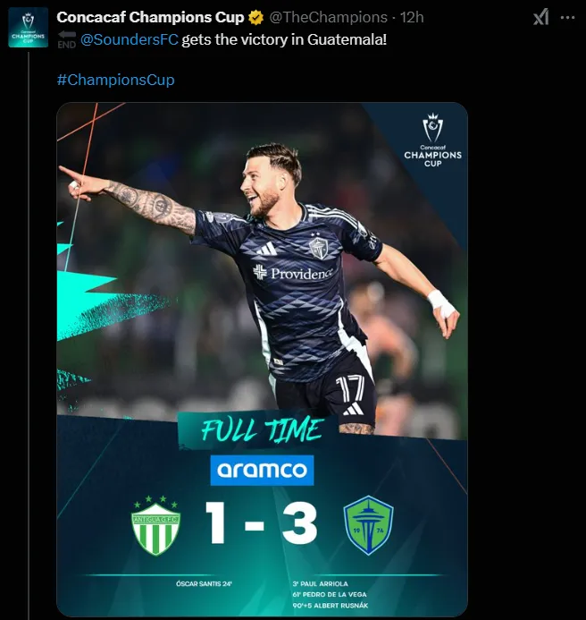 Seattle Sounders se perfila como rival de Cruz Azul. (@TheChampions)