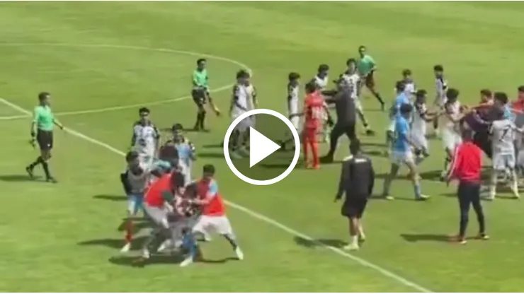 Cruz Azul Sub 19 y Querétaro protagonizaron batalla campal.