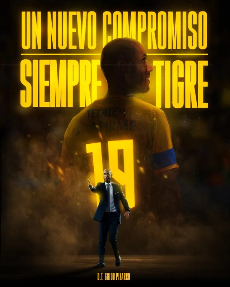 Tigres anunció a Pizarro como nuevo DT (@ClubTigres/X).
