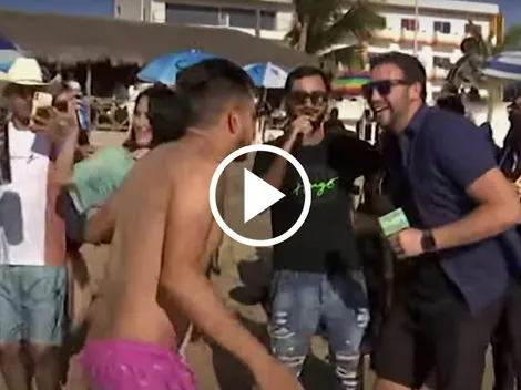 Adrián Esparza, de fiesta en la playa antes del partido de Cruz Azul
