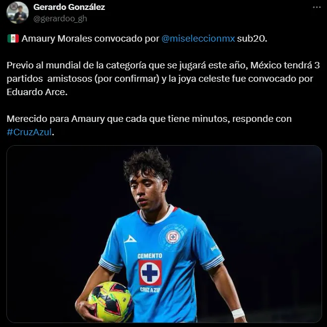 Amaury Morales vuelve al Tri Sub 20. (@gerardoo_gh)
