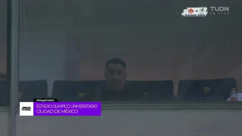 Juárez se hizo presente en CU (Captura pantalla TUDN).