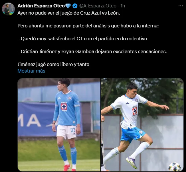 Cristian Giménez y Bryan Gamboa “llenaron el ojo” de Vicente Sánchez. (@A_EsparzaOteo)
