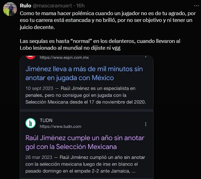 Las redes tundieron a Ricardo Salazar por Santi Giménez. (X)