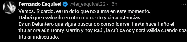 Las redes tundieron a Ricardo Salazar por Santi Giménez. (X)