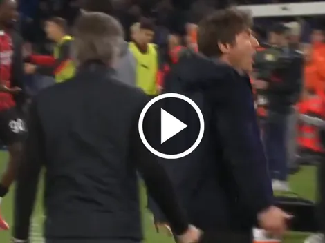 La exagerada reacción de Conte tras el fallo de Giménez