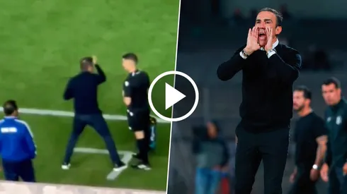 Vicente Sánchez explotó contra el cuarto árbitro.