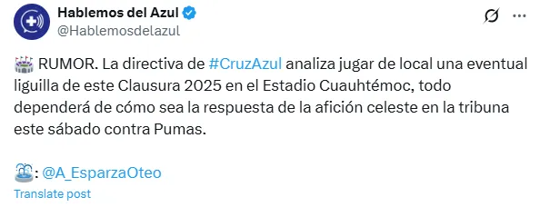 Información de Hablemos del Azul (X)