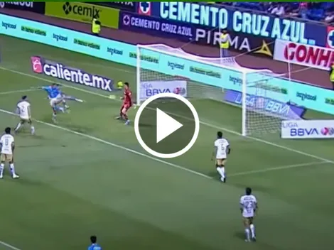 Acrobático recurso de Rodolfo Rotondi para su doblete contra Pumas