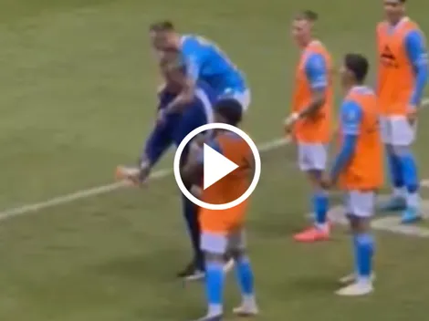 Rotondi celebró su gol con una figura clave en su recuperación